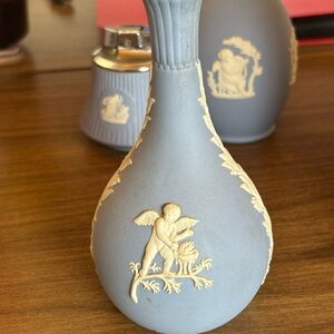 Wedgwood Light Blue Jasperware Dish with White Relief Accents